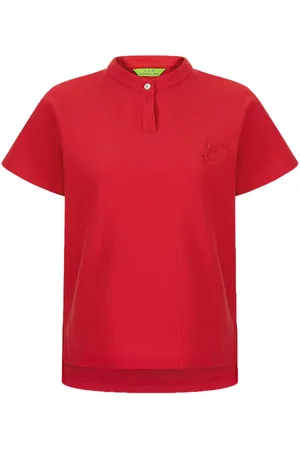 SHANGHAI TANG Playera tipo polo con bordado floral