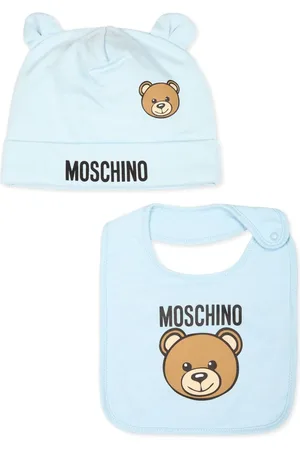 Moschino Set de dos gorros con motivo Teddy Bear
