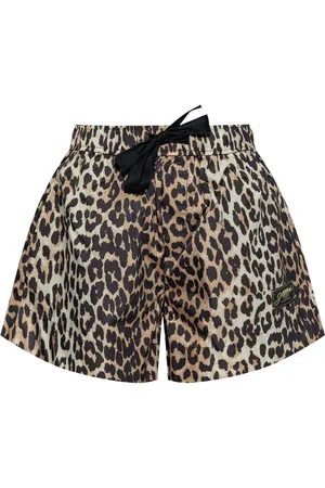 Ganni Bermudas con estampado de leopardo
