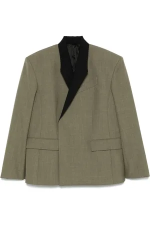 MUGLER Blazer con solapas en contraste