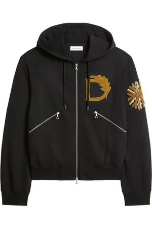 DRIES VAN NOTEN Hoodie oversize con logo bordado