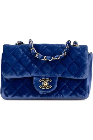 CHANEL Bolsa crossbody Mini Rectangular Classic Velvet Single Flap 2015-2016