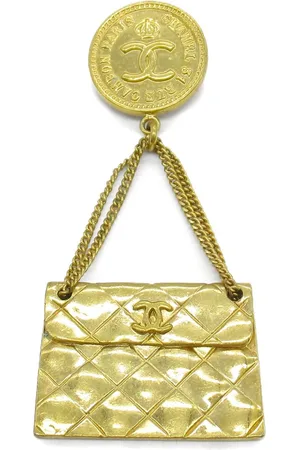 CHANEL Broche de bolsa de hombro matelassé 1986-1988