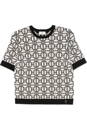 Elisabetta Franchi Playera con logo en jacquard
