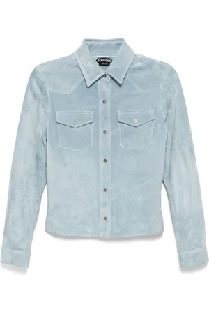 Tom Ford Camisa western de gamuza