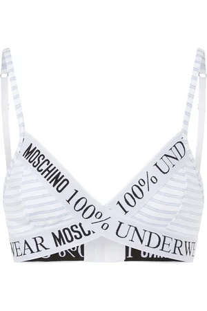 Moschino Brasier estilo triángulo con motivo de rayas
