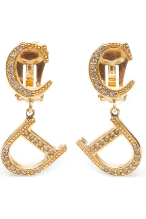 Dior Aretes clip con logo CD 2000