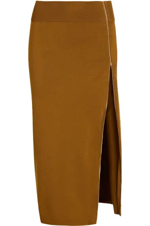 Patou Falda midi con cierre decorativo