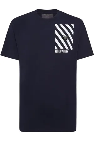Philipp Plein Playera con rayas estampadas