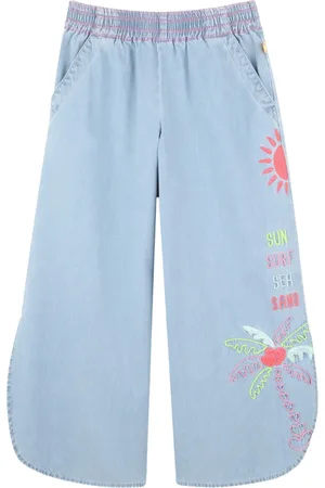 Billieblush Jeans anchos con logo bordado