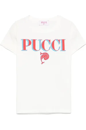 PUCCI Junior Playera con logo estampado
