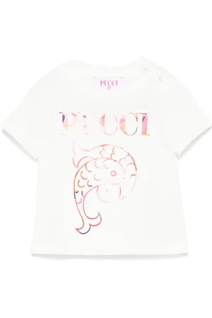 PUCCI Junior Playera con logo estampado