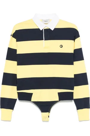 COPERNI Body estilo playera tipo polo con motivo de rayas