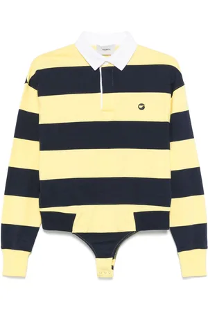 COPERNI Body estilo playera tipo polo con motivo de rayas