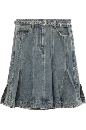 3.1 Phillip Lim Falda de mezclilla con cinturón