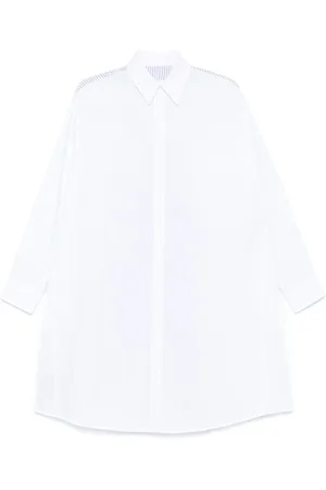 Maison Margiela Vestido camisero con rayas estampadas