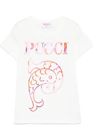 PUCCI Junior Playera con logo estampado