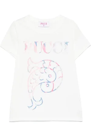PUCCI Junior Playera con logo estampado