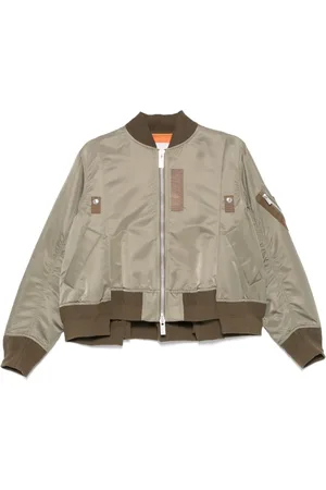 SACAI Chamarra bomber plisada
