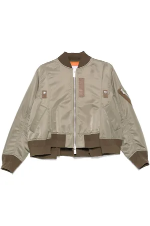 SACAI Chamarra bomber plisada