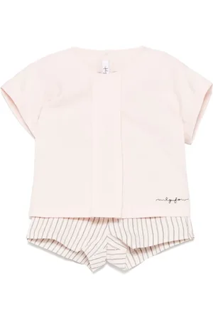 Il gufo Set de shorts con motivo de rayas