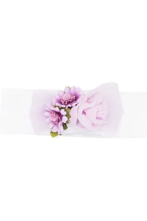 COLORICHIARI Banda para el cabello con apliques florales