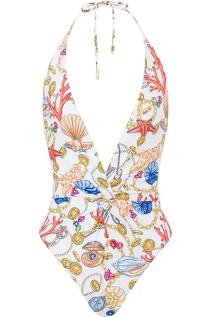 Moschino Traje de baño con conchas de mar estampadas