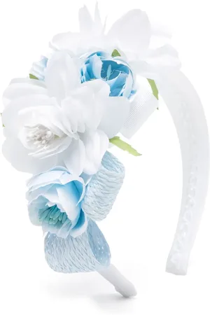COLORICHIARI Banda para el cabello con apliques florales