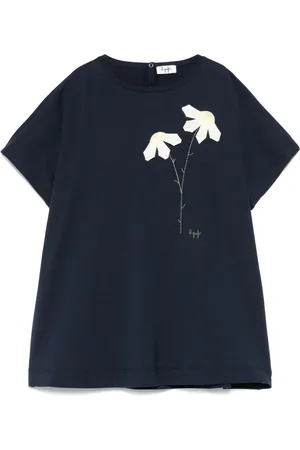 Il gufo Vestido con aplique floral