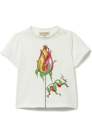 PUCCI Junior Playera con estampado floral