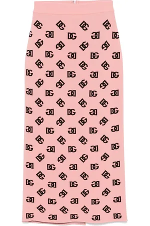 Dolce & Gabbana Falda lápiz con logo DG en jacquard