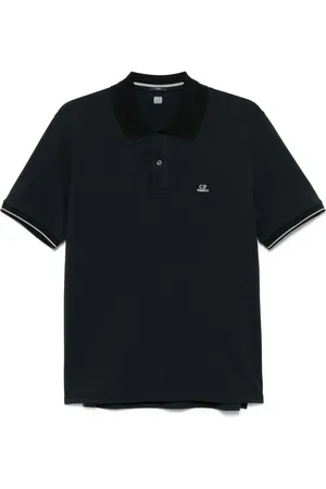 C.P. Company Playera tipo polo con parche del logo