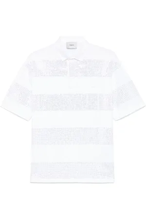 COPERNI Playera tipo polo con rayas de cristal