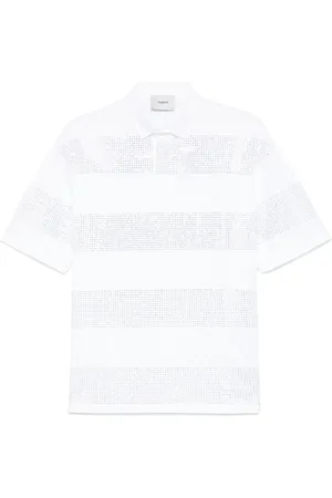 COPERNI Playera tipo polo con rayas de cristal