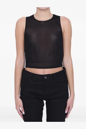 Saint Laurent Camiseta corta tejida