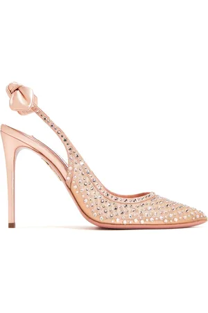 Aquazzura Zapatillas con detalles de cristal y tacón de 85mm