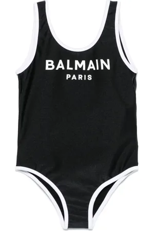 Balmain Traje de baño con logo estampado