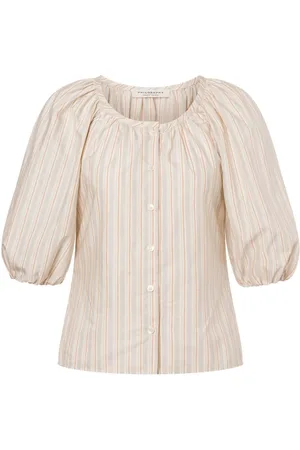 Serafini Blusa con rayas estampadas