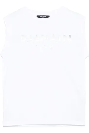 Balmain Camiseta con logo engomado