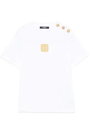 Balmain Playera con logo bordado