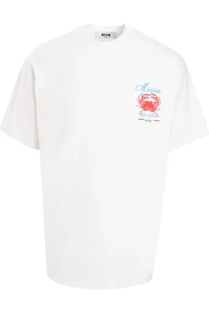 Msgm Playera con logo estampado