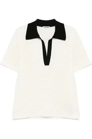 Jil Sander Playera tipo polo tejida