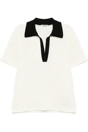 Jil Sander Playera tipo polo tejida