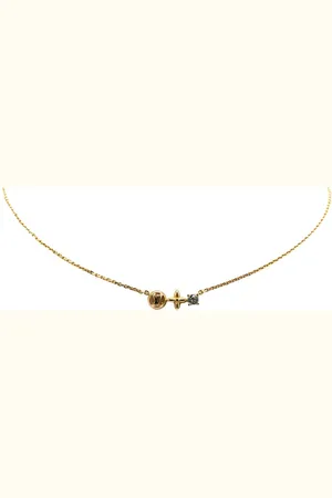 LOUIS VUITTON Collar Gold Plated Petit Louis Necklace 2023