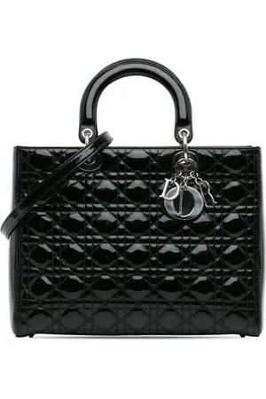 Dior 2012 Large Patent Cannage Lady Dior satchel