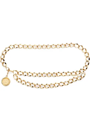 CHANEL Cinturón de cadena con logo CC Mark 1980-1990
