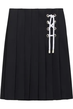 Prada Falda midi con diseño plisado