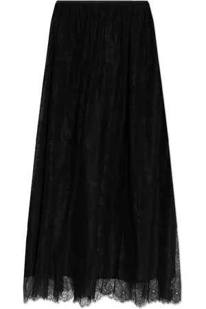 ULLA JOHNSON Falda midi con detalle de encaje