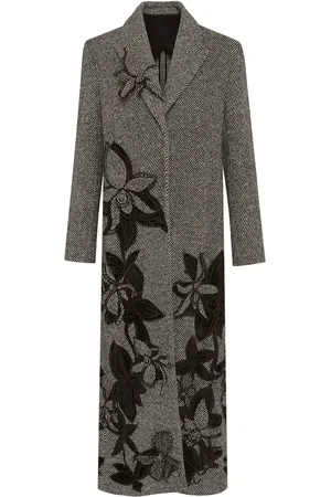 Oscar de la Renta Abrigo con bordado Orchid