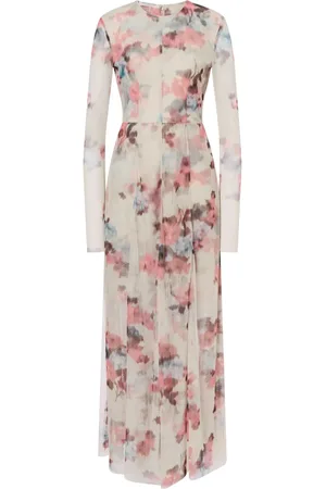 Serafini Vestido largo con estampado floral